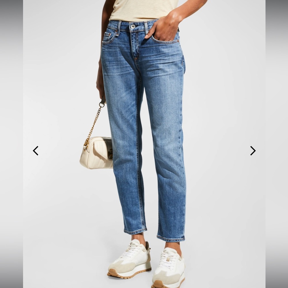 Rag & Bone, Dre Low-Rise Slim Boyfriend Ankle Jeans